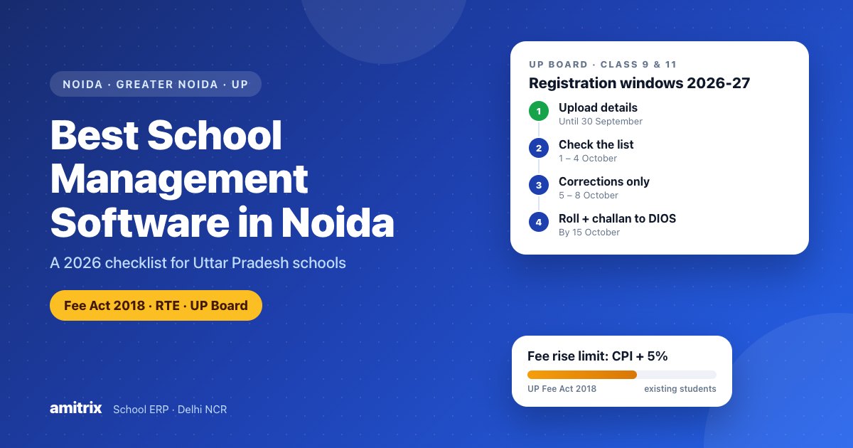 Best School Management Software in Noida (2026) - A Checklist for UP Schools