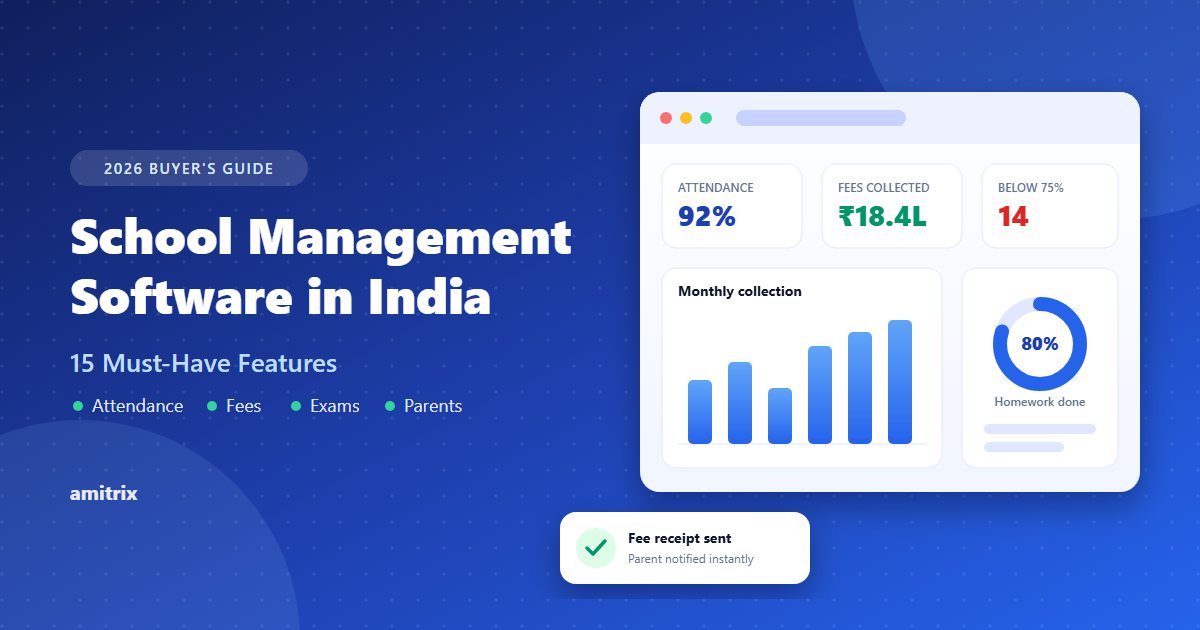 Best School Management Software in India 2026 - 15 Must-Have Features